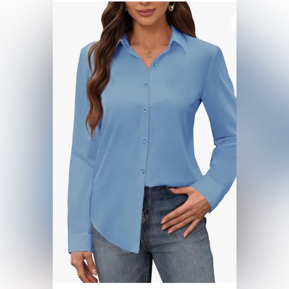 Siliteelon Button Down Stain Shield Dress Shirts for Women -Size XS - BN W TAGS